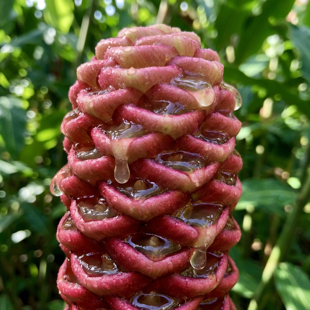 Awapuhi bract gel close-up